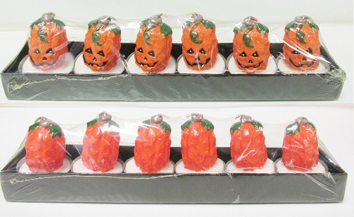 Halloween Jack-O-Lantern<br>Wax Tealight Candles<br>(Click on picture for FULL DETAILS)